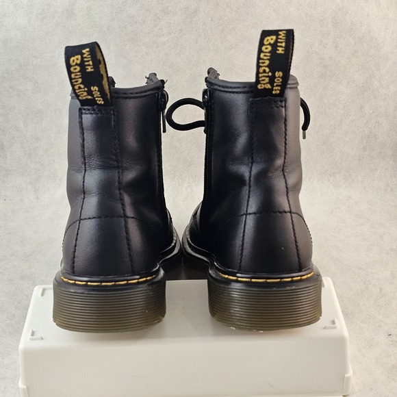 Dr. Martens Black Bouncing Sole Boots W Size 5 Goth Punk Grunge - Picture 2 of 9